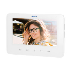 Videomonitor utan hörlurar, färgskärm, LCD 7', för INDI och SCUTI-serien, grindöppning, intercom, vit.