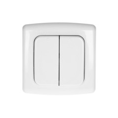 Dubbel yttre strömbrytare för fjärrstyrning av infällda strömbrytare och uttag med en radiosändare, ORNO Smart Home