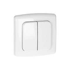 Dubbel yttre strömbrytare för fjärrstyrning av infällda strömbrytare och uttag med en radiosändare, ORNO Smart Home