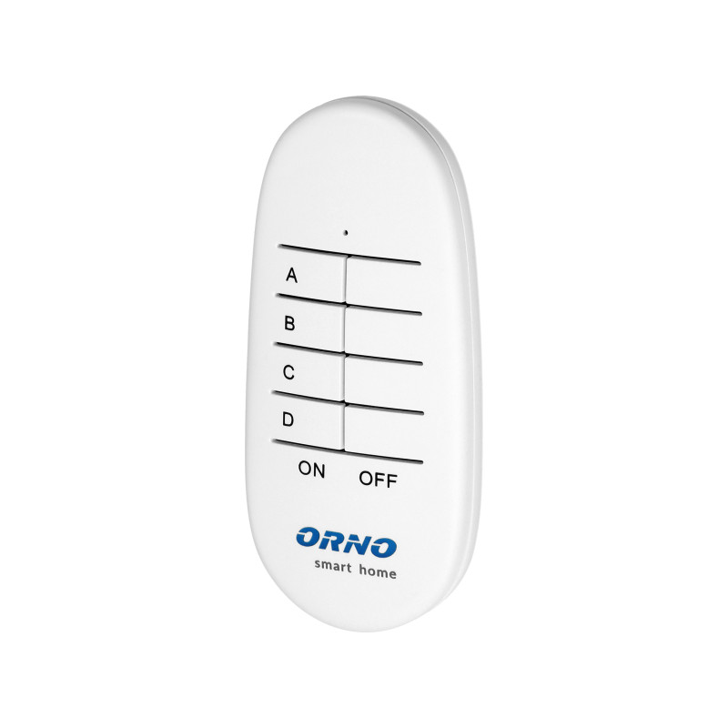 Fjärrstyrd pilot för underliggande reläer och uttag i ORNO Smart Home, 4-kanalig.