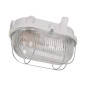 OVAL 100 7063NB belysningsarmatur, 100W, E27, IP54, glasfodral, stållock, bakelitbas