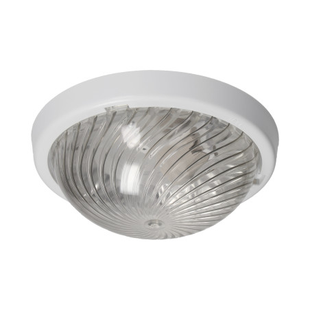 7070T-ALFA/PL, belysningsarmatur, 75W, E27, IP44, IK10, transparent lampskärm av polykarbonat