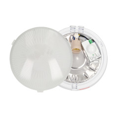 8080T/MAT-RIVA/MS, belysningsarmatur med mikrovågsrörelsesensor, 100W, E27, IP44, mattglas, tändspolar | HandlaSmidigt.se