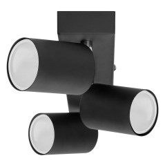 DOA SP 3I, vägg- och takmonterad armatur, GU10 max. 3x50W, IP20, svart | HandlaSmidigt.se