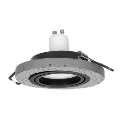 HALISI RM dekorativ ram för spotlights, MR16/GU10 max 50W, rund, rörlig, svart | HandlaSmidigt.se
