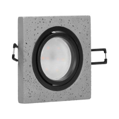 HALISI SM dekorativ ram för spotlights, MR16/GU10 max 50W, kvadratisk, rörlig, svart