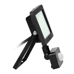 ALLED 20W LED-strålkastare med PIR, 1600lm, IP44, 4000K, Aluminium+glas