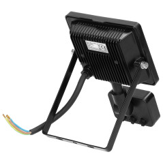 ALLED 20W LED-strålkastare med PIR, 1600lm, IP44, 4000K, Aluminium+glas