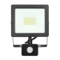 ALLED 30W LED-strålkastare med PIR, 2400lm, IP44, 4000K, Aluminium+glas