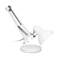 DEON, skrivbordslampa, 60W, E27, hög, stål, vit