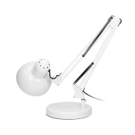 DEON, skrivbordslampa, 60W, E27, hög, stål, vit