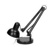 DEON, skrivbordslampa, 60W, E27, hög, stål, svart
