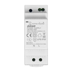 Nätdel för DIN-skena 24VDC, 1A, 24W, bredd 2 moduler