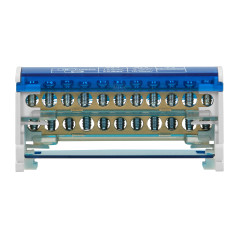 Fördelningsblock med 2 rader, 11 ledningar.