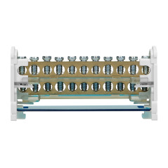 Fördelningsblock med 2 rader, 11 ledningar.