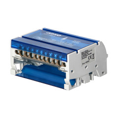 Fördelningsblock med 4 rader, 11 ledningar.