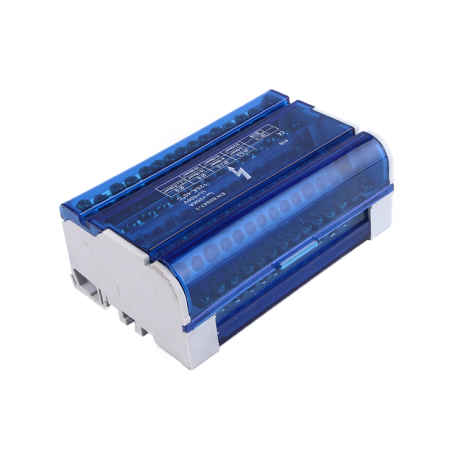 Fördelningsblock med 4 rader, 15 ledningar.