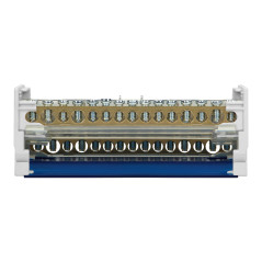 Fördelningsblock med 4 rader, 15 ledningar.