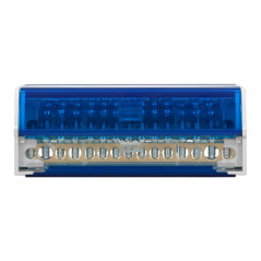 Fördelningsblock med 4 rader, 15 ledningar.