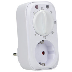 Mekanisk timerprogrammerare med skymningssensor, Schuko, 16A/230V