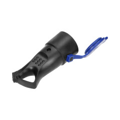 Gummikontakt, tät 2P+Z, rak, IP44, svart, Schuko-version