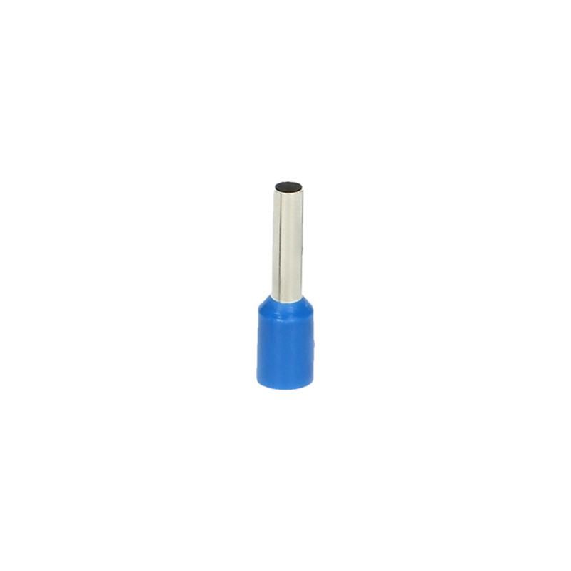 Isolerad hylsa, maximal tvärsnitt 0,75 mm², längd på kopparhylsa 10 mm, blisterförpackning med 25 stycken.