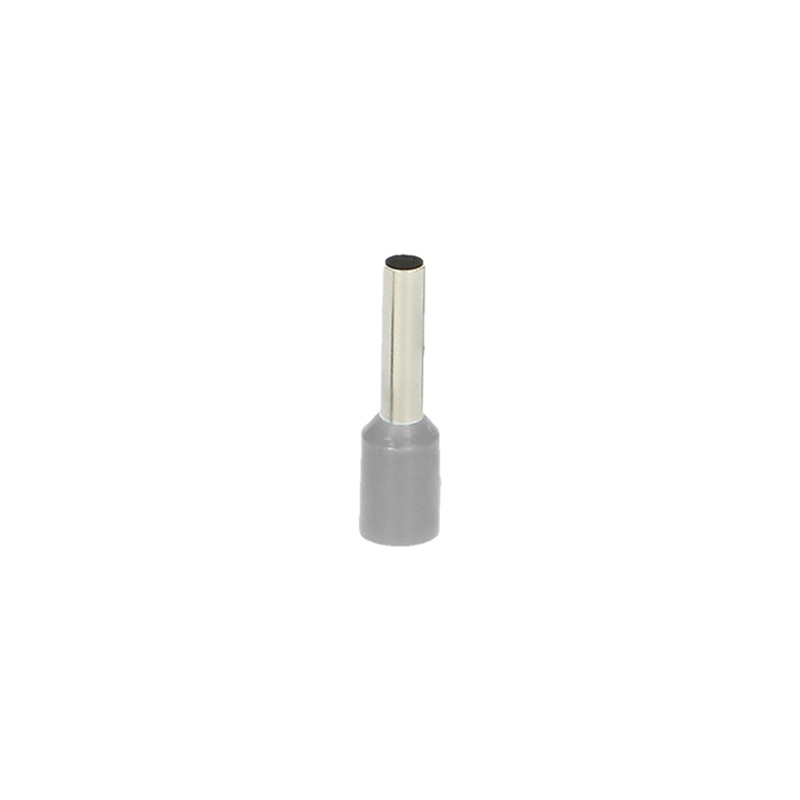 Isolerad hylsa, maximal tvärsnitt 2,5 mm², kopparhylsans längd 8 mm, blisterförpackning med 25 stycken.