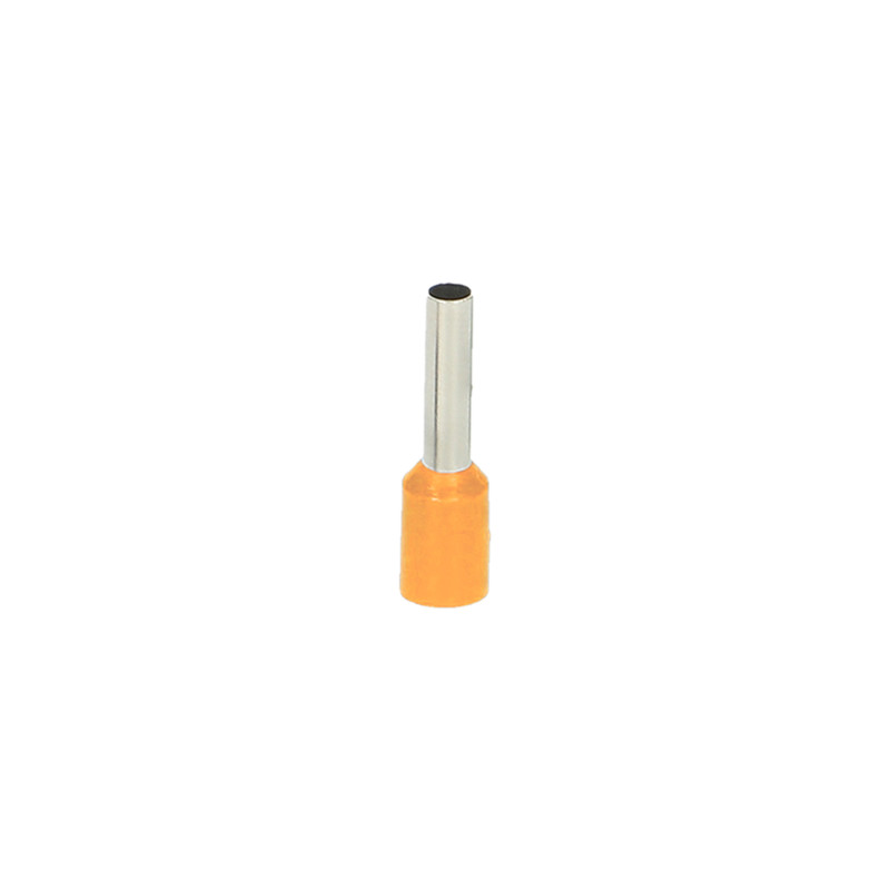 Isolerad hylsa, maximal tvärsnitt 4 mm², längd på kopparhylsan 10 mm, blisterförpackning med 25 stycken.