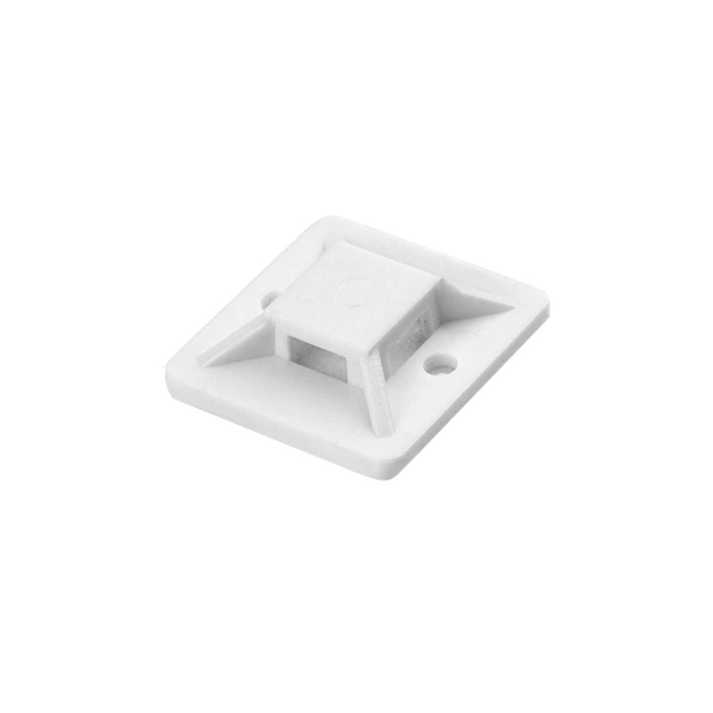 Kabelklämma, självhäftande, 20x20 mm, vit, 10 stycken Kabelklämma, självhäftande, 20x20 mm, vit, 10 stycken