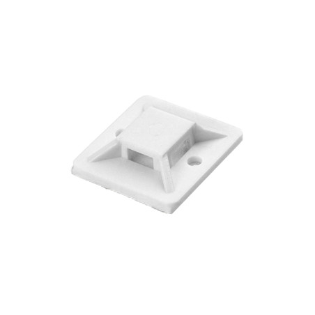 Kabelklämma, självhäftande, 20x20 mm, vit, 50 stycken
