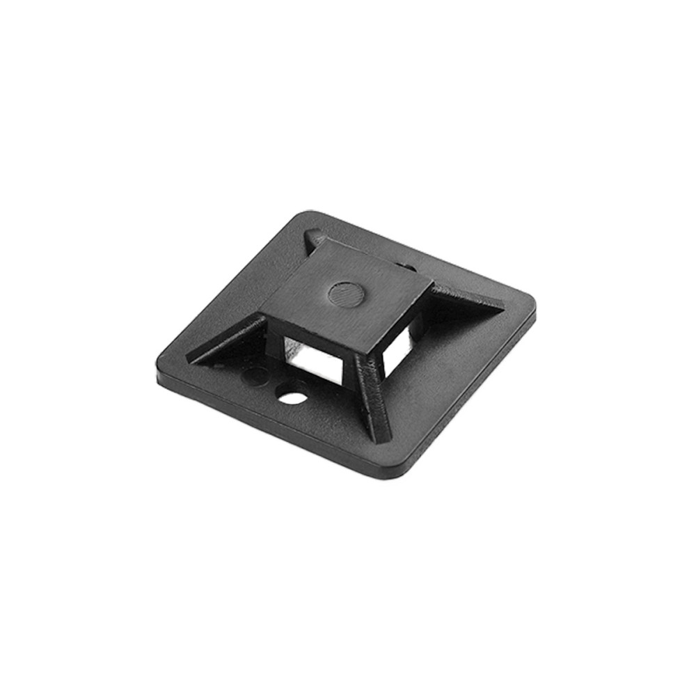 Kabelklämma, självhäftande, 20x20 mm, svart, 10 stycken. Kabelklämma, självhäftande, 20x20 mm, svart, 10 stycken.