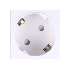 NEXANS GS, modulärt vägguttag 45x45mm vinklat - 45° 1x2P+Z, typ F Schuko, 16A 250V, vit | HandlaSmidigt.se
