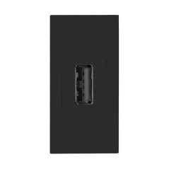 Några USB-data, modulärt uttag 22,5x45mm USB-data 2.0, adapter, svart