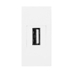 NÅGRA USB-data, modulärt uttag 22,5x45mm USB-data 2.0, adapter, vit | HandlaSmidigt.se