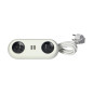Möbeluttag med monteringsfäste, USB-laddare, 2 uttag 2P+Z, 2xUSB, kabel 3x1,0mm² - 1,5m, vit