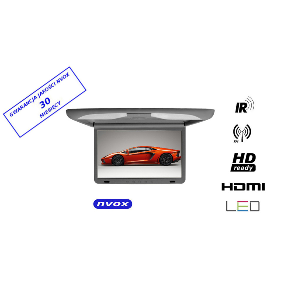 Monitor podwieszany podsufitowy led 15cali ir fm hdmi usb sd 12v