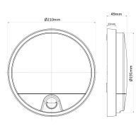 LED-lampa med rörelsesensor MCE291 GR grå