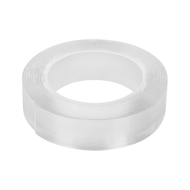 Tvåsidig återanvändbar nano monteringstejp REBEL (2 mm x 30 mm x 3 m) transparent