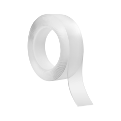 Tvåsidig återanvändbar nano monteringstejp REBEL (2 mm x 30 mm x 3 m) transparent