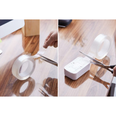 Tvåsidig återanvändbar nano monteringstejp REBEL (2 mm x 30 mm x 3 m) transparent