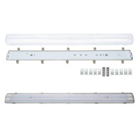 Industriellt vattentätt armatur IP65 LED 1x120cm T8 G13 enkelsidigt matad