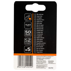 Slagborrar S2, 50 mm, T27 - 5 stycken.