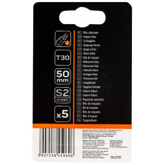 Slagbits S2, 50 mm, T30 - 5 stycken.