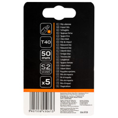 Slagbits S2, 50 mm, T40 - 5 stycken.