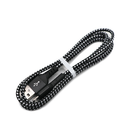 Kabel microUSB Maclean, som stöder snabbladdning 2.4A, dataöverföring, 5V/2.4A, svart, längd 1m, MCE473