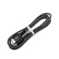 Kabel microUSB Maclean, som stöder snabbladdning 2.4A, dataöverföring, 5V/2.4A, svart, längd 1m, MCE473
