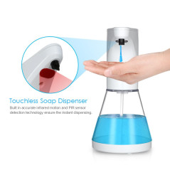 Automatisk dispenser Promedix, vätskebehållare för flytande tvål, desinfektionsmedel, 480 ml, 4xAA PR-530. | HandlaSmidigt.se