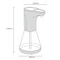 Automatisk dispenser Promedix, vätskebehållare för flytande tvål, desinfektionsmedel, 480 ml, 4xAA PR-530.