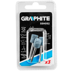 Slipsten cylindrisk 10 x 12 mm, axel 3,2 mm, 3 st.