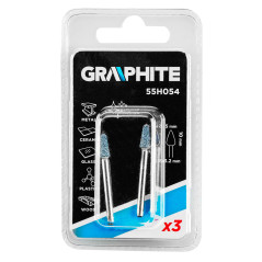 Slipsten kon 5 x 10 mm, skaft 3,2 mm, 3 st.